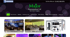 Desktop Screenshot of majoreventsuk.com